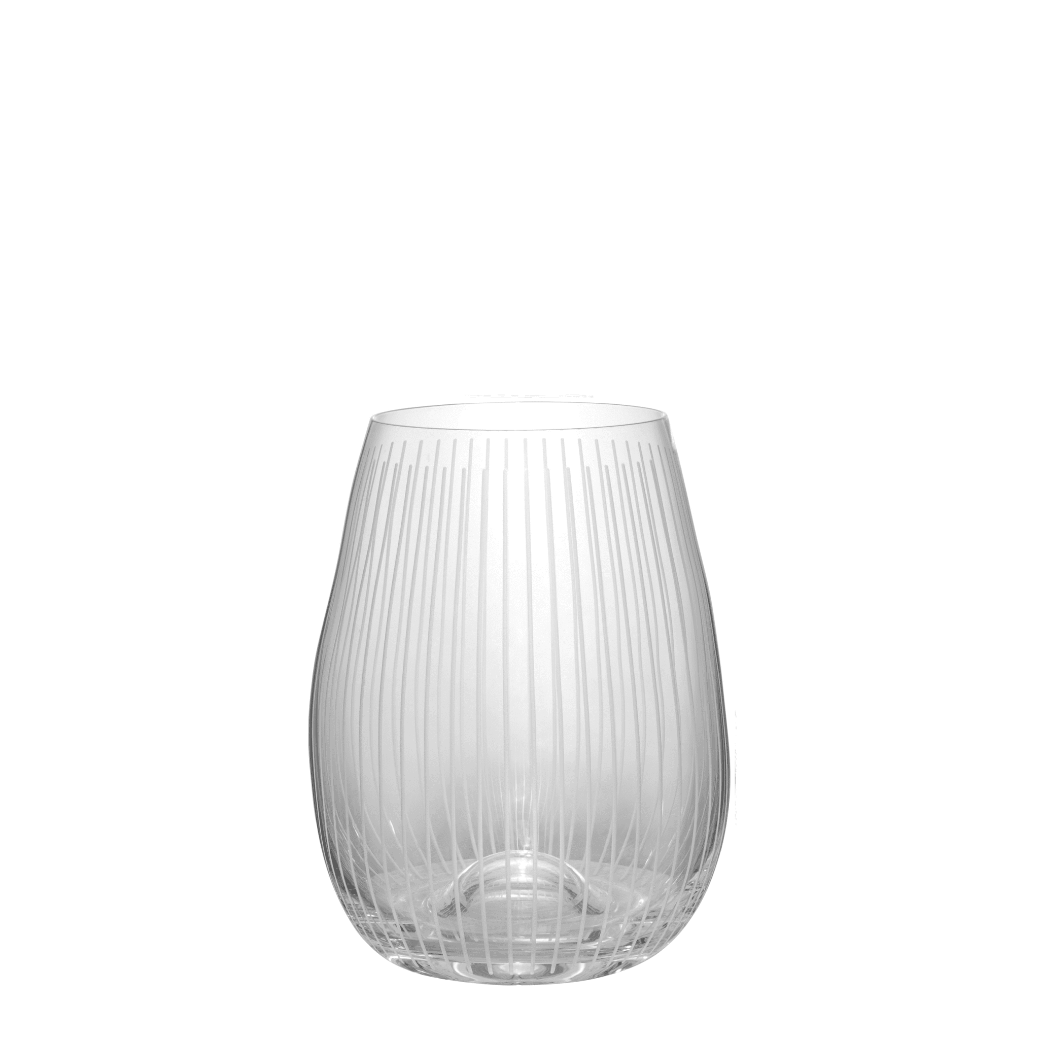 Courtly Stripe Stemless Wine Glass
