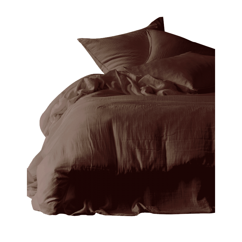 Dili Cotton Duvet Cover Brownie